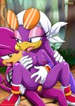  beak breasts chameleon espio_the_chameleon eyewear female fingering gloves goggles hat male mobius_unleashed palcomix penetration sega sonic_(series) sonic_riders spreading straight wave_the_swallow 