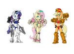  anthro anthrofied applejack_(mlp) armor blood-asp0123 cutie_mark equine female fluttershy_(mlp) friendship_is_magic horn horse mammal my_little_pony pegasus plain_background pony rarity_(mlp) transparent_background unicorn wings 