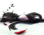  anus belly claws cute eyes_closed kanex lying on_side sergal sleeping vorarephilia vore 