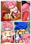  amy_rose bbmbbf bisexual breasts butt chipmunk comic dildo doggystyle female from_behind hedgehog lesbian lingerie male mammal mobius_unleashed palcomix penetration penis pussy rodent sally_acorn sega sex sex_toy sonic_(series) sonic_the_hedgehog strapon 