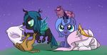  beak big_head changeling chibi crown cub cute equine female feral frankier77 friendship_is_magic gilda_(mlp) gryphon horn horse mammal my_little_pony pony princess princess_celestia_(mlp) princess_luna_(mlp) queen queen_chrysalis_(mlp) royalty sibling sisters sleeping smile tiara winged_unicorn wings young younger 