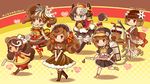  6+girls ahoge animal_ears artist_name bell bell_collar black_legwear blush bonbori_yukico-tan boots bow brown_eyes brown_hair clog_sandals collar commentary_request cow_bell cow_ears cow_girl cow_tail dated dress drinking_straw hair_ornament hat highres horns japanese_clothes kimono long_hair long_sleeves maidroid_yukico-tan milcrown_yukico-tan mismatched_legwear multicolored_hair multiple_girls open_mouth original palmtop_yukico-tan ribbon shigatake short_hair short_sleeves skirt smile snowflake_hair_ornament snowflakes sweet_jet_yukico-tan tail thighhighs translation_request twintails two-tone_hair ushikko_yukico-tan v_arms white_hair white_legwear yukico-tan yukijirushi 