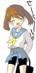  bad_id bad_pixiv_id bike_shorts haruka_(pokemon) lowres no_bandana no_headwear oomuro_(omuraisu) pokemon school_uniform simple_background solo white_background 