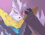  armor artist_request bandages furry gloves lowres male_focus purple_eyes smile solo star_fox tail white_hair wolf_o'donnell 