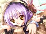  animal_ears cafe_little_wish cape cat_ears game_cg mina_(cafe_little_wish) purple_hair ribbon solo tinker_bell yellow_eyes 