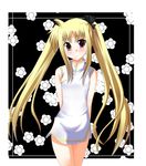  blonde_hair blush china_dress chinese_clothes dress fate_testarossa long_hair lyrical_nanoha mahou_shoujo_lyrical_nanoha mahou_shoujo_lyrical_nanoha_a's odayan red_eyes solo twintails 