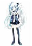 bad_id bad_pixiv_id bear_(artist) detached_sleeves hatsune_miku long_hair necktie silver_eyes silver_hair skirt solo thighhighs twintails vocaloid 