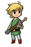  artist_request belt black_eyes blonde_hair highres link male_focus official_art pointy_ears solo sword the_legend_of_zelda the_legend_of_zelda:_the_minish_cap toon_link weapon 