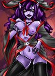  animal_ears anthro breasts cat exposing feline female hair kyosumari league_of_legends legwear long_hair looking_at_viewer lulu lulu_the_fae_sorceress magic_user mammal nipples nude open_mouth plain_background purple_hair pussy riot_games robes smile solo stockings thigh_highs tongue tongue_out witch yordle 