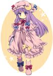  bad_id bad_pixiv_id blush book crescent hair_ribbon hat hat_ribbon long_hair matsusaka_gyuu patchouli_knowledge purple_eyes purple_hair ribbon solo touhou 