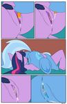  anthro anthrofied anus blue_fur butt comic couple cunnilingus cutie_mark dekomaru dripping duo equine female friendship_is_magic fur hair hooves horn horse lesbian licking lying mammal multi-colored_hair my_little_pony on_back oral oral_sex plain_background pony pubes purple_fur pussy pussy_juice saliva saliva_string sex spit_string spread_legs spreading thehotroom tongue tongue_out trixie_(mlp) twilight_sparkle_(mlp) two_tone_hair unicorn vaginal white_background 