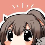  bad_id bad_twitter_id black_eyes blush brown_hair face ise_(kantai_collection) kantai_collection long_hair lowres rebecca_(keinelove) solo 