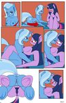  anthrofied anus blue_fur blush bottomless breasts butt camel_toe close-up clothing comic couple cutie_mark dekomaru drooling duo equine eye_contact eyes_closed female french_kiss french_kissing friendship_is_magic fur hair hooves horn horse kissing kneeling lesbian looking_down looking_up mammal multi-colored_hair my_little_pony nightgown nipples nude open_mouth panties plain_background pony pubes purple_fur pussy raised_tail saliva shirt side_boob sitting surprise thehotroom tongue tongue_out topless trixie_(mlp) twilight_sparkle_(mlp) two_tone_hair underwear undressing unicorn white_background 