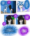  black_hair blue_hair blush comic cutie_mark dialog duo english_text equine eyes_closed female feral friendship_is_magic fur grey_fur hair hewhoerasesmost horn horse mammal my_little_pony octavia_(mlp) pony purple_eyes text two_tone_hair unicorn vinyl_scratch_(mlp) white_fur 