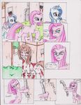  blue_eyes brown_hair bushes chaostone choastone comic cracks cutie_mark derp_eyes dialog drainpipe english_text equine female feral fire flames friendship_is_magic frown fur group hair horn horse long_hair looking_back mammal my_little_pony open_mouth outside pink_fur pink_hair pinkamena_(mlp) pinkie_pie_(mlp) pipe plain_background pony rarity_(mlp) red_eyes sweetie_belle_(mlp) teeth text tree two_tone_hair undead unicorn white_fur window zombie 
