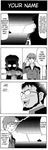  4koma amuro_ray banpresto bright_noa comic facial_hair gendou_pose glasses gundam hands_clasped ikari_gendou mobile_suit_gundam monochrome neon_genesis_evangelion super_robot_wars 