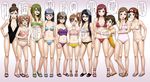  akana_rui arm_up bandeau bare_shoulders bikini black_hair blue_eyes blue_hair blush breasts brown_eyes brown_hair chousoku_henkei_gyrozetter cleavage elenab flat_chest glasses green_eyes green_hair hair_bun hair_ornament hair_over_one_eye hairpin hand_on_own_chin haruka_(gyrozetter) highres hug inaba_rinne kouno_saki large_breasts lineup long_hair looking_at_viewer medium_breasts miwa_satori mizuki_yuika mukai_akira multiple_girls nanatsu_sei one-piece_swimsuit open_mouth red_hair sandals short_hair shoudou_kotoha side_ponytail small_breasts smile swimsuit todoroki_nanako translated tsukisato_kirari twintails visor_cap yellow_eyes 