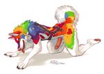  anthro canine charm_(character) epicwang erection harness male mammal murcifer penis rainbow rainbow_fur sparkledog 