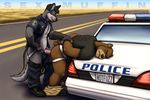  anal anal_penetration angry anthro arms_behind_back bear bent_over biceps blue_eyes brown_fur canine car clothing erection forced from_behind fur gay grey_fur grizzly_bear interspecies jockstrap licking licking_lips looking_back male mammal officer open_shirt outside pants pants_down penetration penis police police_car rape road sex sexmuffin shirt shoes sky standing text tongue underwear uniform unprofessional_behavior wolf 