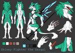  anthro balls blue_eyes claws digitigrade erection fluffy_tail fur future green_fur green_hair hair hi_tech lance machine male markings mechanical mick39 model_sheet murgal non_canon open_mouth pawpads paws penis red_penis ref_sheet robot sergal sheath shiney_fighter standing tattoo teeth toe_claws tongue tongue_out trancy_mick white_fur wings 
