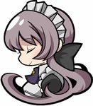  bad_id bad_pixiv_id blush chibi closed_eyes long_hair lowres maid maid_headdress original profile simple_background smile solo syno upper_body very_long_hair white_background 