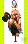  anthro avian beak bird cute digitigrade fancy feathers hat invalid_color invalid_tag looking_at_viewer male nevrean plain_background priley revenantnoir solo top_hat wings 