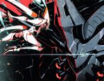  glowing_eyes highres jumping king_samekh koyama_shigeto mecha no_humans star_driver sword tauburn_(star_driver) weapon 