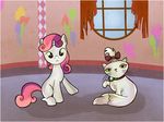  capreola cat collar cub equine feline female feral friendship_is_magic frown fur green_eyes hair horn horse long_hair looking_at_viewer mammal my_little_pony opalescence_(mlp) paint pony purple_hair sitting sweetie_belle_(mlp) two_tone_hair unicorn white_fur window young 