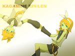  1girl aqua_eyes bad_id bad_pixiv_id blonde_hair brother_and_sister holding_hands kagamine_len kagamine_rin name_(sh) short_hair siblings twins vocaloid 