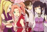  banned_artist blonde_hair blue_eyes blue_hair brown_hair green_eyes haruno_sakura hyuuga_hinata multiple_girls naruto naruto_(series) pink_hair ponytail tenten white_eyes yamanaka_ino yokige 