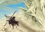  action artist_request battle colossus desert epic giant gloves horse horseback_riding original riding sky weapon 