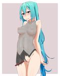  aqua_eyes aqua_hair bad_id bad_pixiv_id blush bodypaint breasts censored hatsune_miku highres jaku_denpa long_hair medium_breasts naked_paint navel nipples nude open_mouth paintbrush painted_clothes painting pussy solo sweat twintails very_long_hair vocaloid 