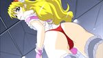  ainos animated animated_gif ass blonde_hair nipples no_bra partially_visible_vulva poko_poko_gunshou_2 