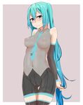  aqua_eyes aqua_hair bad_id bad_pixiv_id bodypaint breasts detached_sleeves hatsune_miku highres jaku_denpa long_hair medium_breasts naked_paint necktie nipples nude painted_clothes pussy solo sweat thighhighs twintails very_long_hair vocaloid 