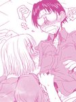  2boys ? blush crossdressing cum facial fang genshiken glasses hato_kenjirou madarame_harunobu male_focus multiple_boys otoko_no_ko sakaki_imasato saliva sweat tears yaoi 