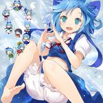  &gt;_&lt; 1girl animal_ears arm_cannon barefoot bloomers blue_dress blue_eyes blue_hair bow bowl bunny_ears cape cirno closed_eyes cosplay crossed_arms dress dual_wielding efe flower frog_hair_ornament gohei hair_bow hair_ornament hair_ribbon hat hat_ribbon heart heart_hands hijiri_byakuren hijiri_byakuren_(cosplay) holding holding_needle ice ice_wings jacket katana kazami_yuuka kazami_yuuka_(cosplay) kochiya_sanae kochiya_sanae_(cosplay) konpaku_youmu konpaku_youmu_(cosplay) konpaku_youmu_(ghost) konpaku_youmu_(ghost)_(cosplay) long_sleeves looking_at_viewer mob_cap multiple_girls multiple_persona needle number one_eye_closed open_mouth puffy_sleeves reisen_udongein_inaba reisen_udongein_inaba_(cosplay) reiuji_utsuho reiuji_utsuho_(cosplay) remilia_scarlet remilia_scarlet_(cosplay) ribbon ritual_baton scroll shirt short_sleeves sitting smile snowflakes sukuna_shinmyoumaru sukuna_shinmyoumaru_(cosplay) sunflower sword symbol-shaped_pupils third_eye touhou toyosatomimi_no_miko toyosatomimi_no_miko_(cosplay) underwear vest weapon white_bloomers wide_sleeves wings 