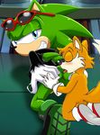  anal anthro blue_eyes butt canine eyewear fox gay gloves green_body hedgehog leather_jacket licking looking_at_viewer male miles_prower mobius_unleashed oral oral_sex penetration rimming scourge_the_hedgehog sega sex smile sonic_(series) sunglasses teeth tongue tongue_out 