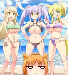  animal_ears bikini cameltoe cleavage dog_days erect_nipples leonmitchelli_galette_des_rois swimsuits tagme vert_farbreton yukikaze_panettone 