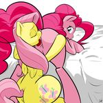  anus ass_up bent_over blue_eyes caldark cunnilingus curly_hair cutie_mark duo equine eyes_closed female feral fluttershy_(mlp) friendship_is_magic fur hair horse lesbian licking looking_at_viewer looking_back lying mammal my_little_pony on_stomach open_mouth oral oral_sex pegasus pink_fur pink_hair pinkie_pie_(mlp) plain_background pony pussy raised_tail sex sitting tongue tongue_out vaginal white_background wings yellow_fur 