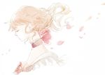  bad_id bad_pixiv_id beatrice blonde_hair bow choker closed_eyes flower hair_down hair_flower hair_ornament ononchi petals profile rose umineko_no_naku_koro_ni upper_body 