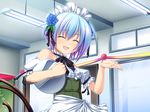  blue_hair bura_bura character_request crossdress crossdressing maid minaguchi_hitomi trap 