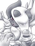  blush female hairjob human interspecies krona male mammal mega_absol mega_evolution monochrome nintendo nipples pok&#233;mon pok&#233;philia pok&eacute;mon pok&eacute;philia video_games 