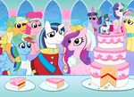  blonde_hair blue_eyes blue_fur blue_hair cake clothing curtsibling dress equine female feral flower fluttershy_(mlp) food freckles friendship_is_magic fur group hair horn horse long_hair male mammal multi-colored_hair my_little_pony open_mouth orange_fur pegasus pink_fur pink_hair pinkie_pie_(mlp) pony princess_cadance_(mlp) purple_eyes purple_fur purple_hair rainbow_dash_(mlp) rainbow_hair rarity_(mlp) royalty shining_armor_(mlp) smile tongue twilight_sparkle_(mlp) unicorn wedding white_fur winged_unicorn wings yellow_fur 