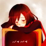  ayano_no_koufuku_riron_(vocaloid) blush colorized kagerou_project red_scarf scarf solo tateyama_ayano tears xvirusx 
