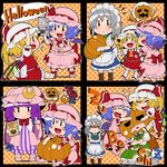  &gt;_&lt; :d =_= bat_wings blonde_hair blush boots bow bowtie braid brown_hair bunbunmaru chibi closed_eyes crescent demon_tail dress drooling eichi_yuu english fang flandre_scarlet flying hair_bow hair_ornament hair_ribbon halloween happy hat hat_ribbon head_wings hong_meiling izayoi_sakuya koakuma left-to-right_manga long_hair long_sleeves maid mob_cap multiple_girls newspaper open_mouth pants patchouli_knowledge pointy_ears polka_dot polka_dot_background puffy_short_sleeves puffy_sleeves pumpkin pumpkin_hat purple_hair red_hair remilia_scarlet ribbon shaded_face shoe_bow shoes short_hair short_sleeves side_ponytail silver_hair sleeping smile socks spoken_object stone tail touhou twin_braids v-shaped_eyebrows wide_sleeves wings xd zzz |_| 