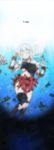  bad_id bad_pixiv_id blush breasts english hairband highres japanese_clothes kantai_collection large_breasts long_hair muneate ragho_no_erika shoukaku_(kantai_collection) silver_hair sinking skirt smile solo thighhighs torn_clothes underwater wet wet_clothes 