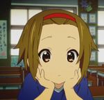  brown_eyes brown_hair classroom hairband k-on! tainaka_ritsu young younger 