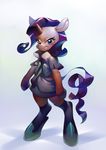  aruurara blue_eyes blush clothing equine female feral friendship_is_magic fur hair horn horse looking_at_viewer mammal my_little_pony plain_background pony purple_hair rarity_(mlp) smile solo standing unicorn white_background white_fur 