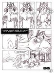  anthro areola big_breasts boob_slap breasts canine comic crossover dialog english_text erect_nipples female fox huge_breasts lovie lovie_(anjuneko) lucario male mammal miles_prower monochrome neokat nintendo nipple_piercing nipple_pull nipples piercing pok&#233;mon pok&eacute;mon sega sonic_(series) text video_games 