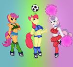  anthrofied apple_bloom_(mlp) big_breasts breasts cutie_mark_crusaders_(mlp) english_text equine female friendship_is_magic hair hi_res horn horse looking_at_viewer mammal my_little_pony pegasus pony poprocks scootaloo_(mlp) soccer_ball sweetie_belle_(mlp) text unicorn wings 
